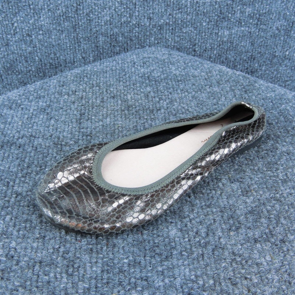 Ruby & Bloom Girls Ballet Shoes Silver Synthetic Slip On Size‎ T 12.5 Medium